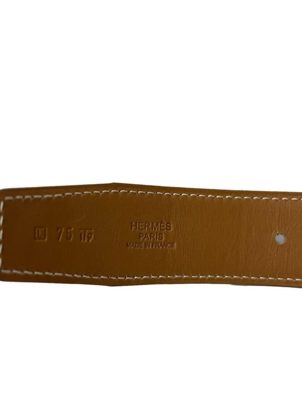 Hermes Belt 75 Gray Me Light Brown Gold 75 Reversible